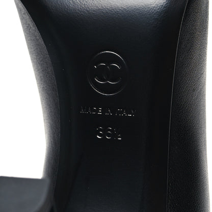Chanel Lambskin Patent Calfskin Ankle Boots 36.5 Black 7 of 8