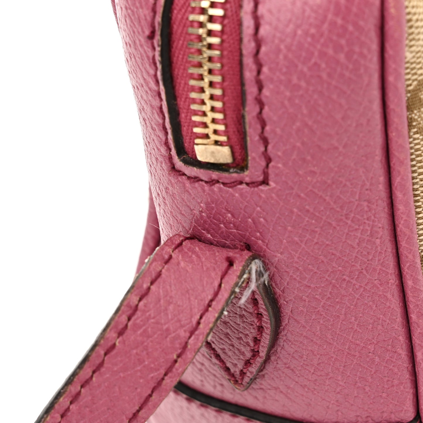 Monogram Textured Calfskin Mini Bree Messenger Bag Beige Ebony Peonia Flower