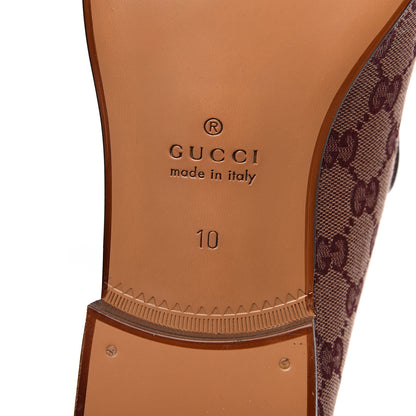 Gucci GG Monogram Granada Kid Mens Horsebit Loafers 10 Sahara Rubino Bright Bordeaux 6 of 9