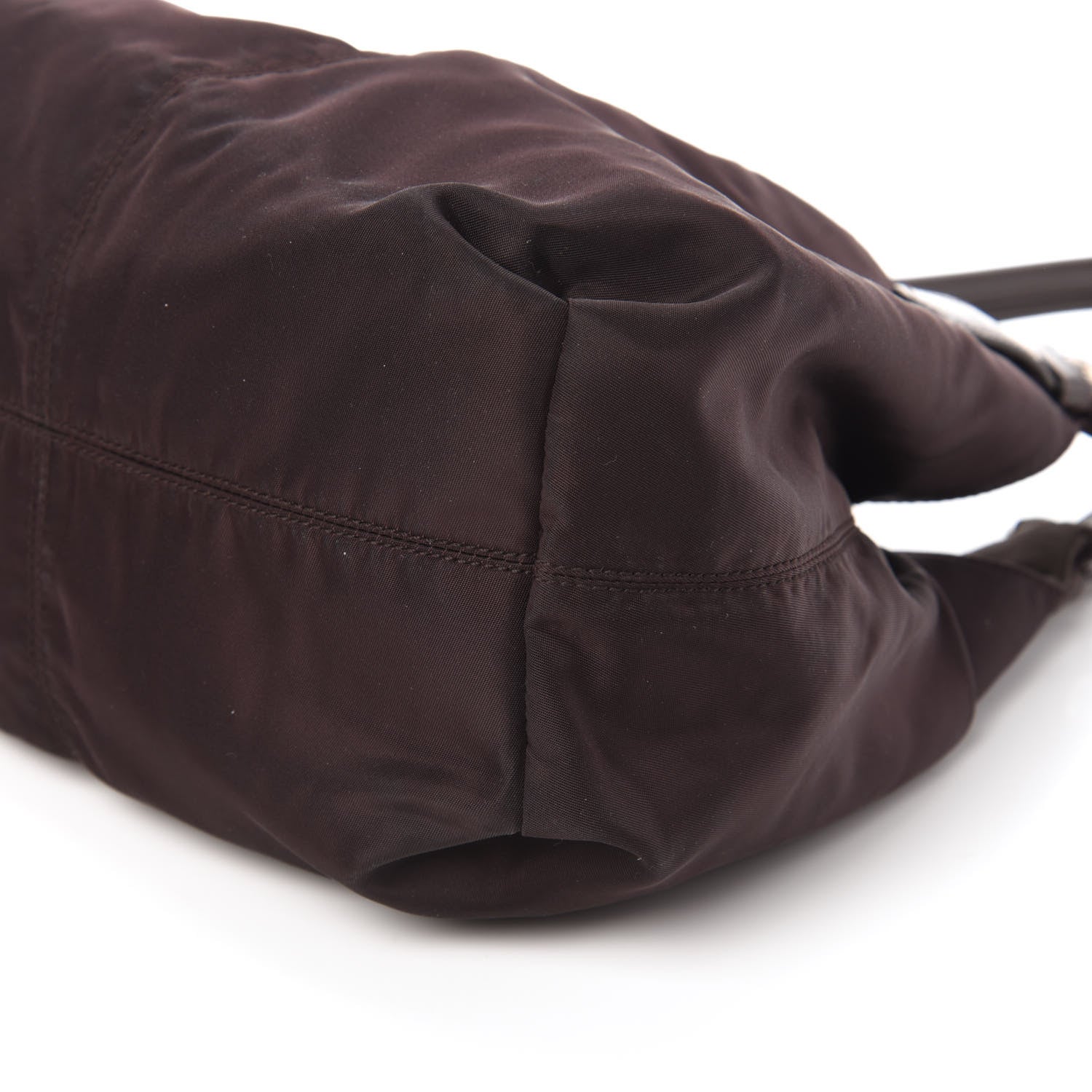 Prada Tessuto Nylon Calfskin Shoulder Bag Moro 7 of 10