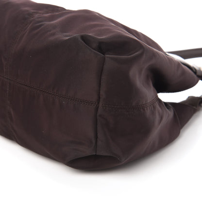Prada Tessuto Nylon Calfskin Shoulder Bag Moro 7 of 10
