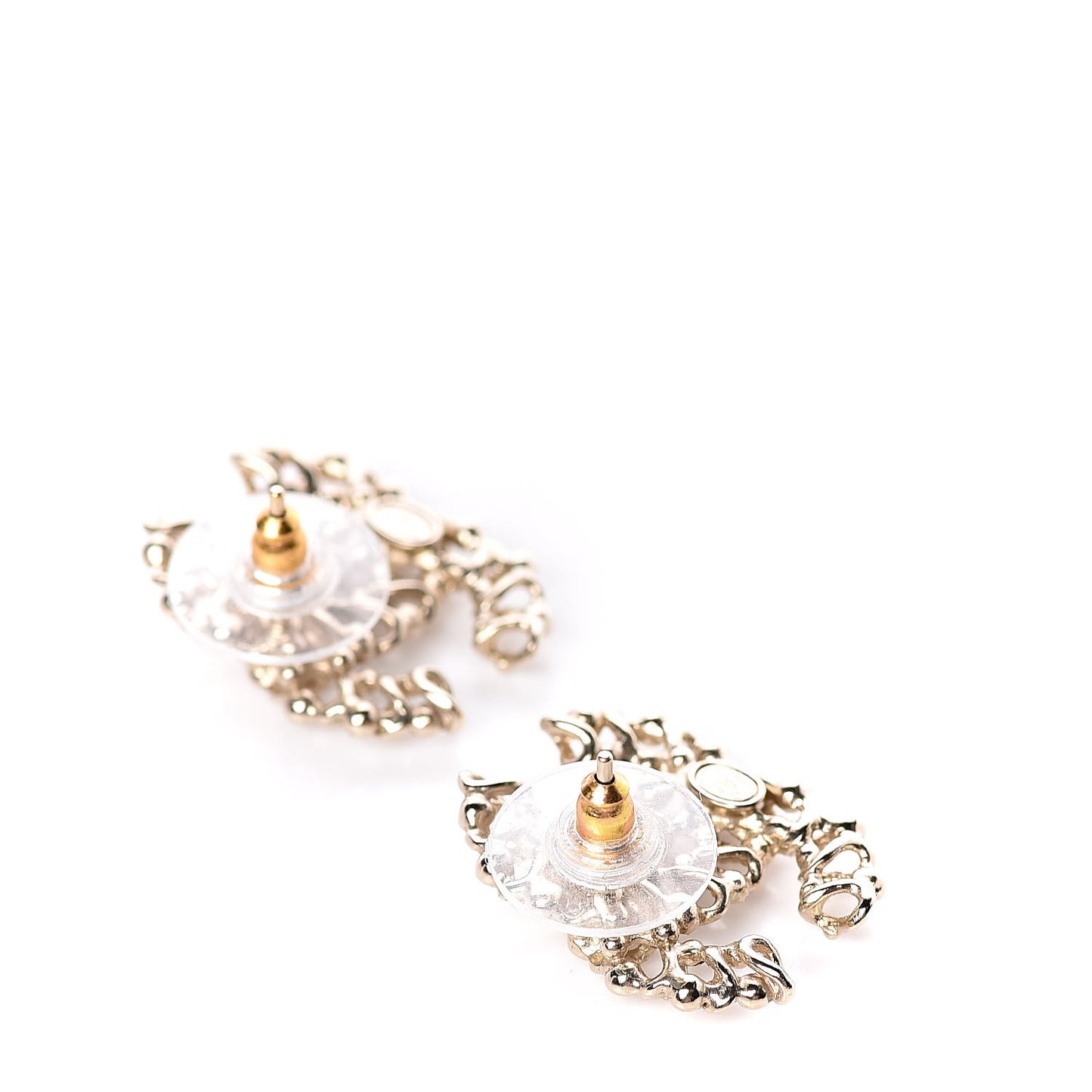 Crystal Mini CC Earrings Gold