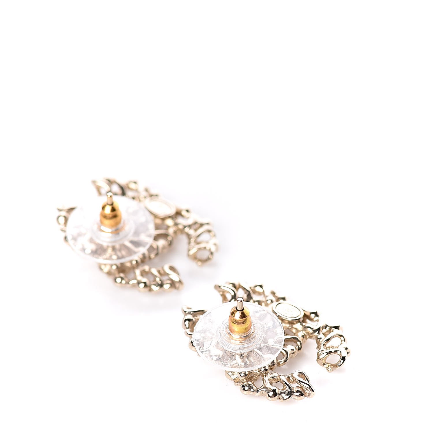 Chanel Crystal Mini CC Earrings Gold 3 of 5