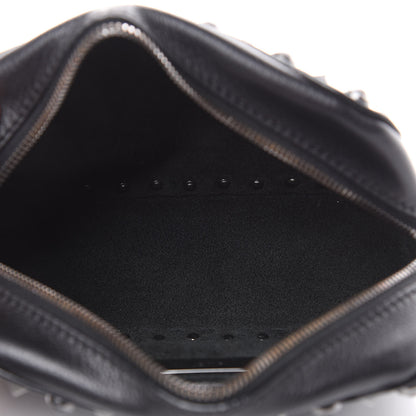 Valentino Garavani Grained Calfskin Onyx Rockstud Rolling Camera Crossbody Bag Black 5 of 10