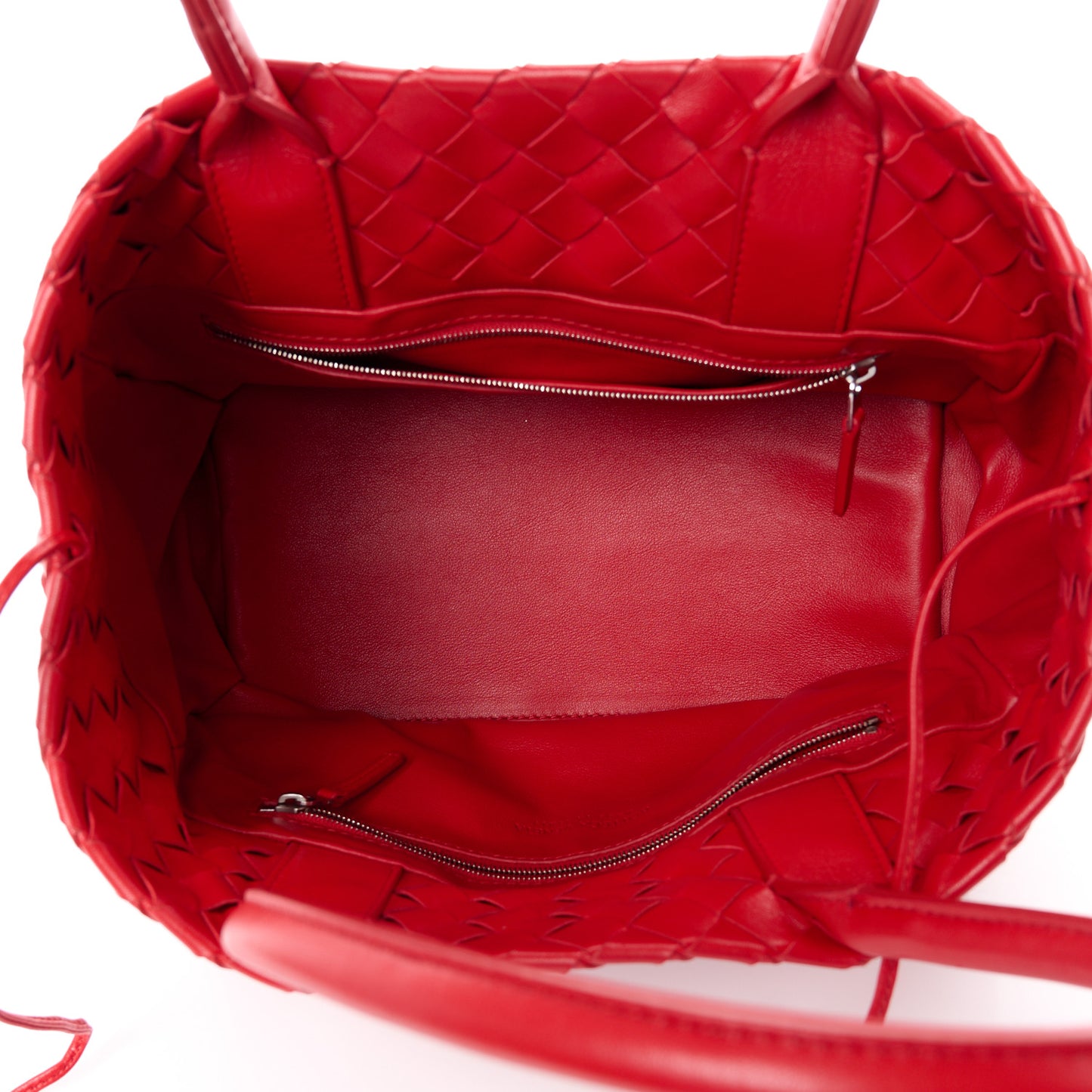 Nappa Intrecciato Tote Bag Red
