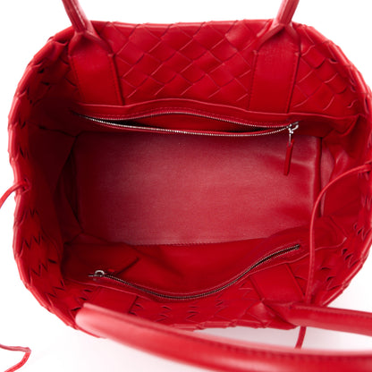 Bottega Veneta Nappa Intrecciato Tote Bag Red 4 of 13