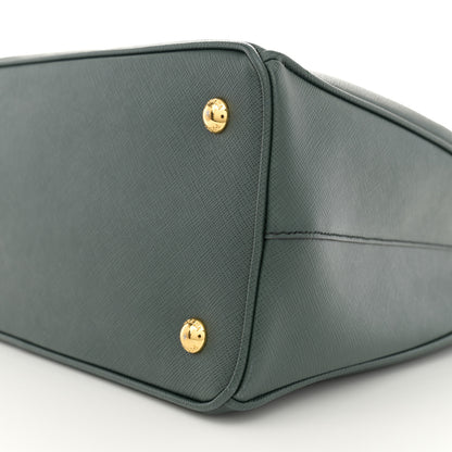 Prada Saffiano Lux Medium Tote Smeraldo 10 of 13