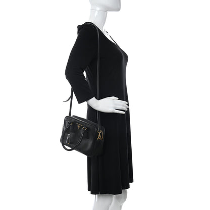 Prada Saffiano Lux Petite Bowler Black 2 of 10