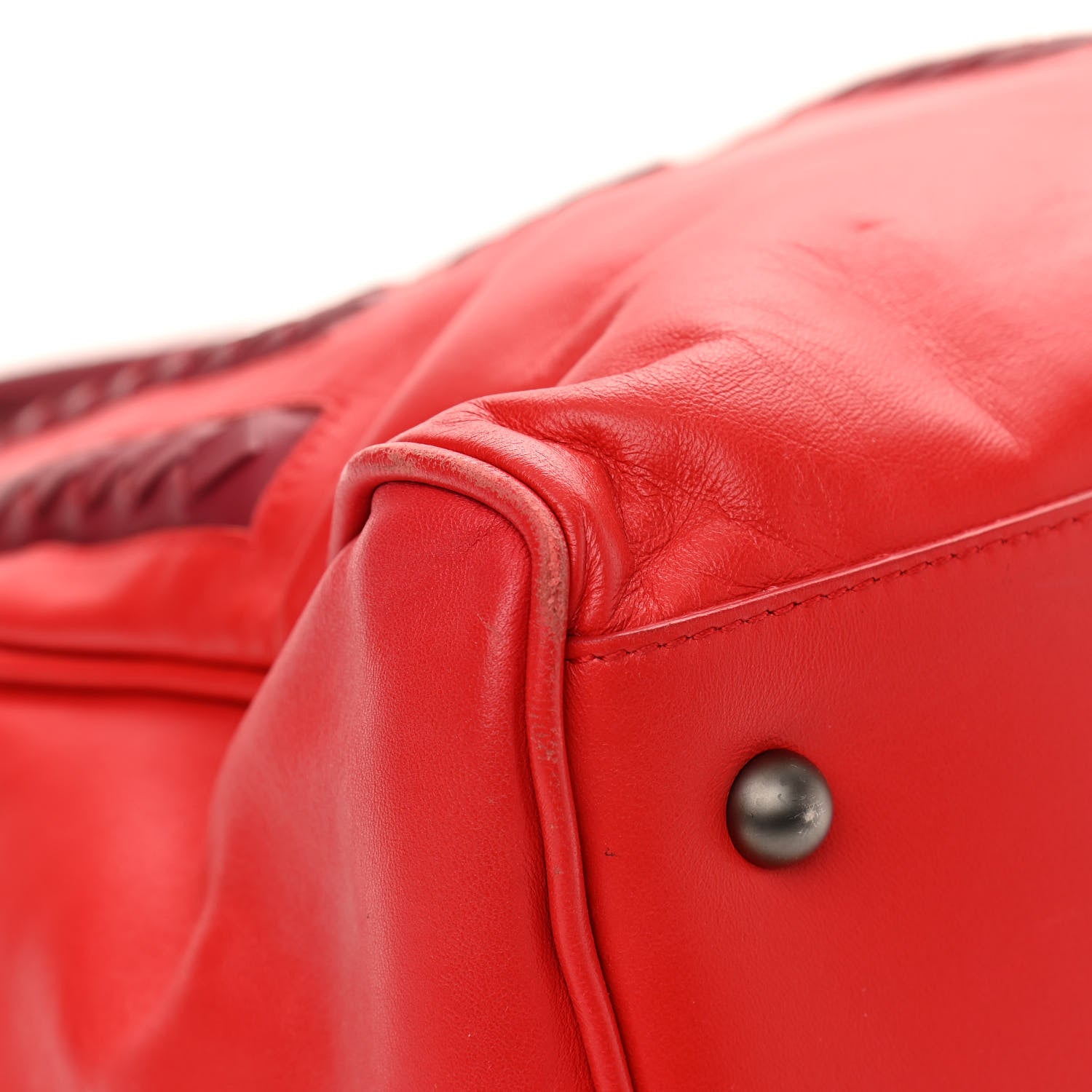 Bottega Veneta Nappa Intrecciato Light Calf Tote Red 9 of 15