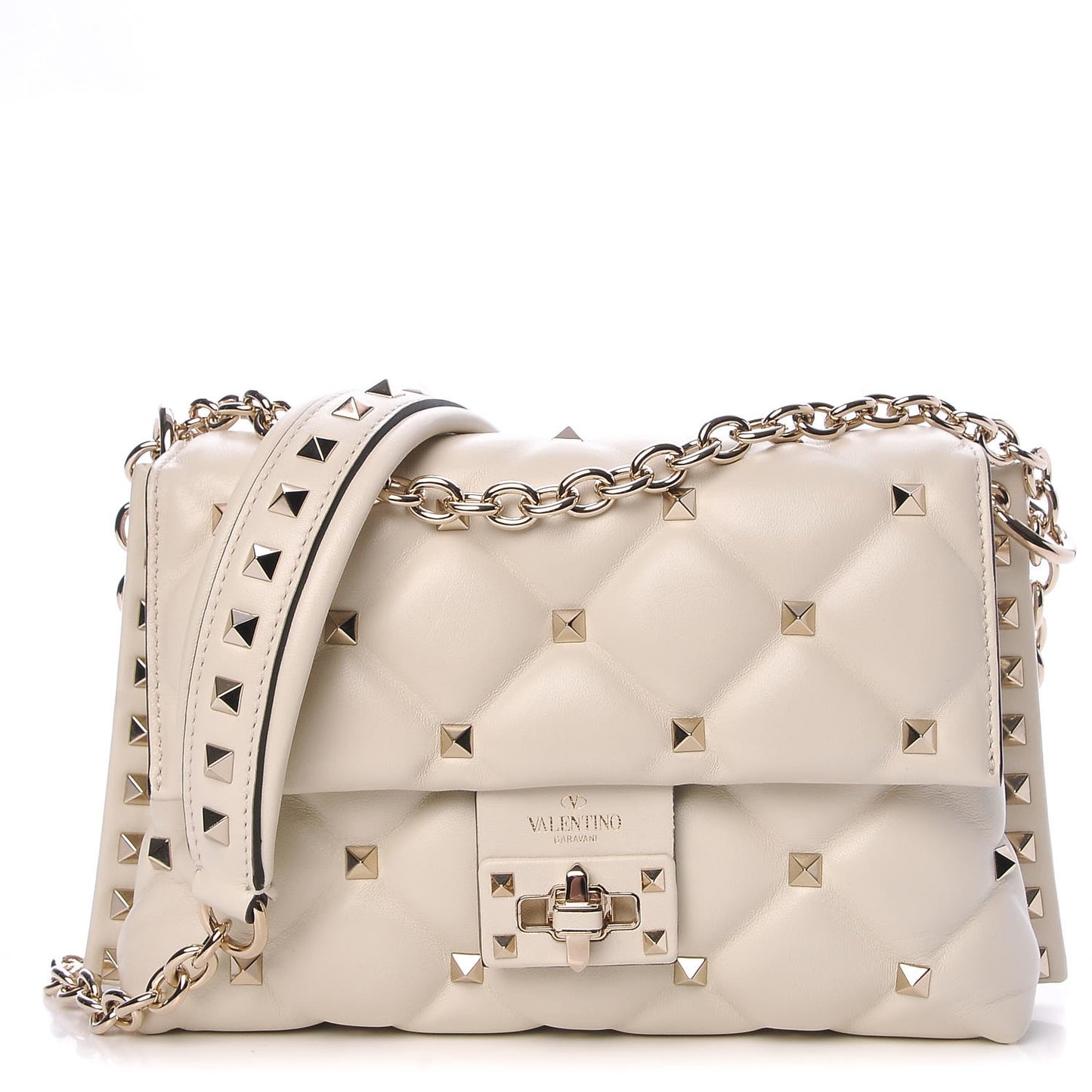 Nappa Small Candystud Crossbody Light Ivory