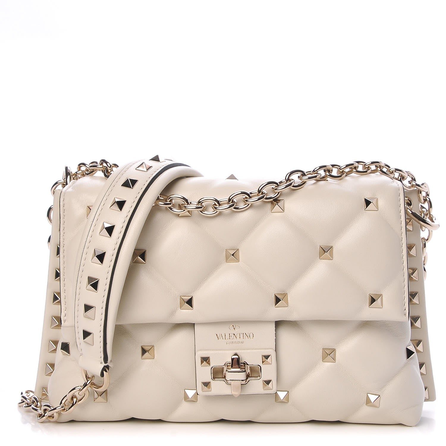 Valentino Garavani Nappa Small Candystud Crossbody Light Ivory 1 of 7