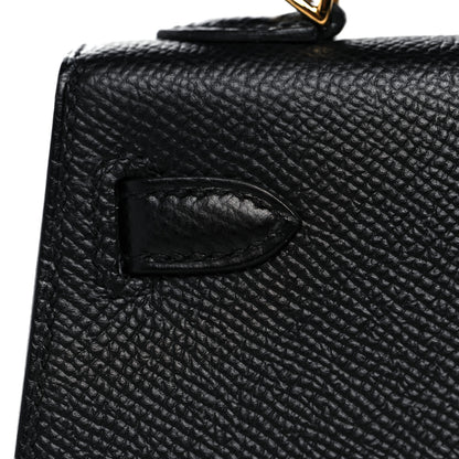 Hermes Epsom Mini Kelly Sellier 20 Black 11 of 32