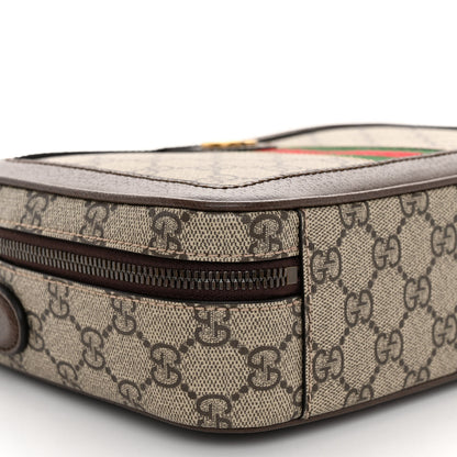 Gucci GG Supreme Monogram Web Small Ophidia Top Handle Shoulder Bag Brown 8 of 9