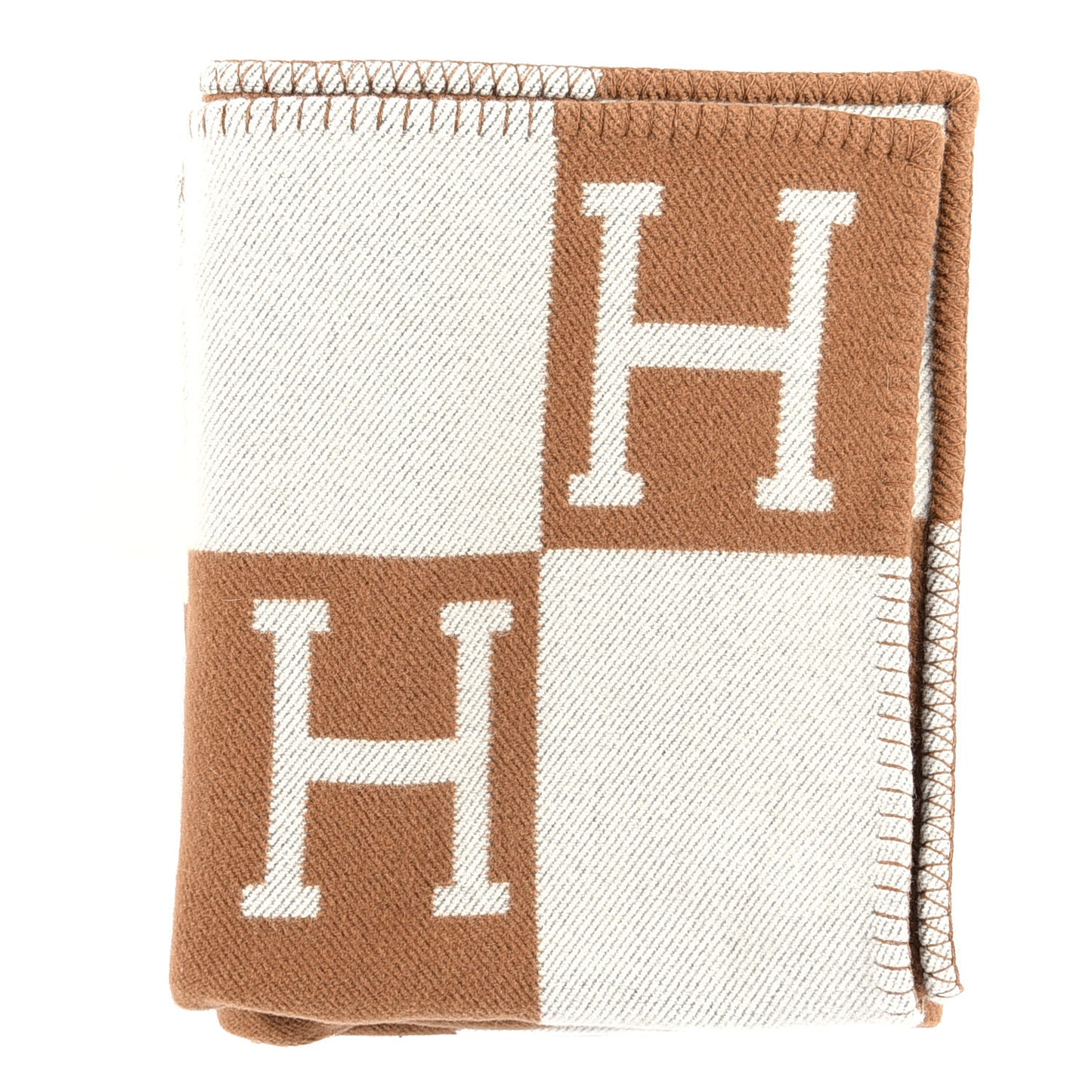 Wool Cashmere Avalon Blanket Ecru Camel