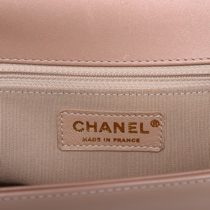 Chanel Iridescent Calfskin Quilted New Medium Boy Flap Light Pink 6 of 10