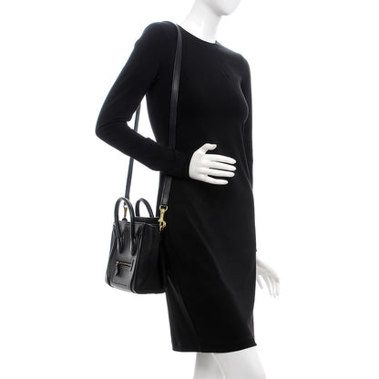 Celine Smooth Calfskin Nano Luggage Black 2 of 9