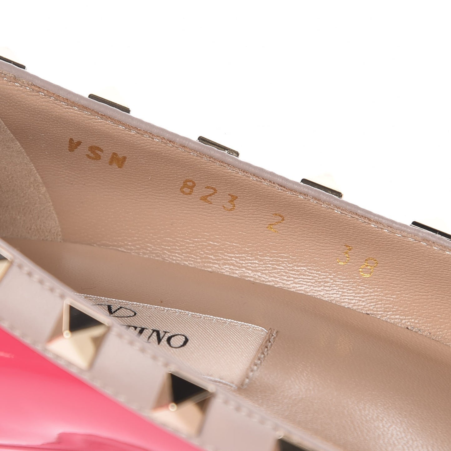 Patent Rockstud 70mm Wedges 38 Bouganville Poudre