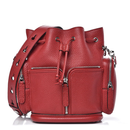 Fendi Cuoio Romano Selleria F is Fendi Grande Mon Tresor Pocket Bucket Bag Rosso 1 of 10