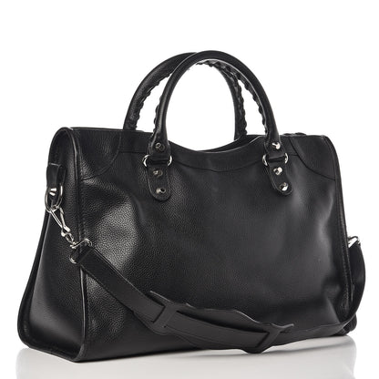 Balenciaga Vibrato Calfskin Classic Silver Hardware City Black 4 of 11