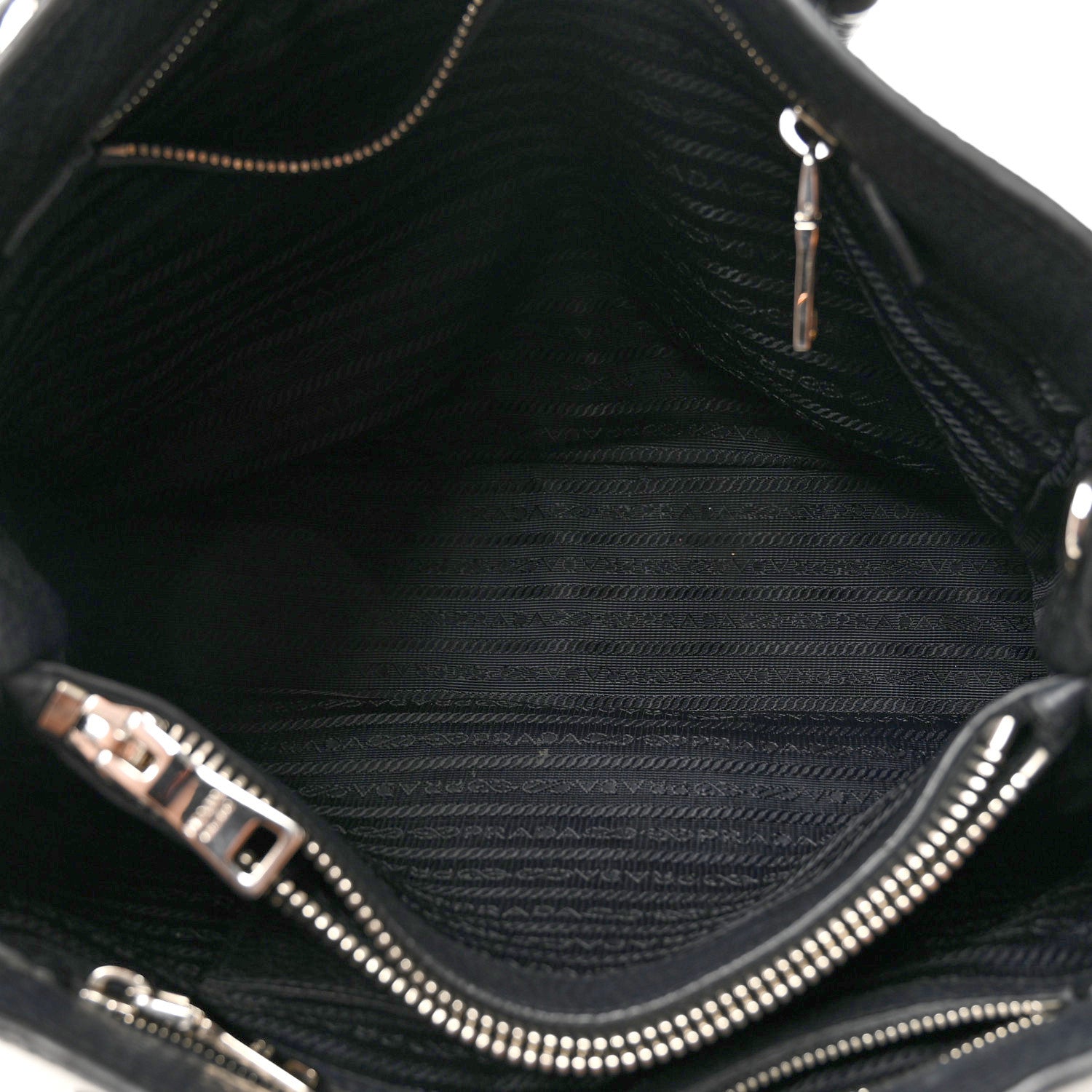 Prada Vitello Daino Tote Dark Grey 5 of 12