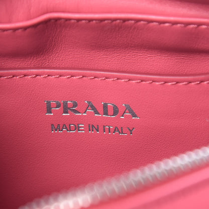 Prada Soft Calfskin Diagramme Crossbody Bag Peonia 6 of 9