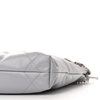 Chanel Shiny Calfskin Quilted Mini Chanel 22 Grey 10 of 10