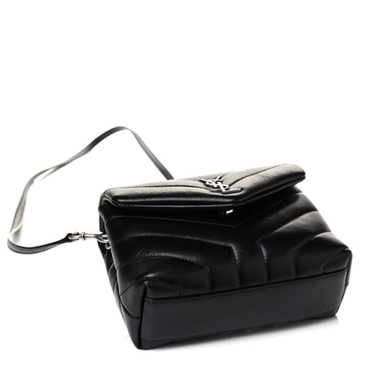 Saint Laurent Calfskin Y Quilted Monogram Toy Loulou Crossbody Bag Black 3 of 4