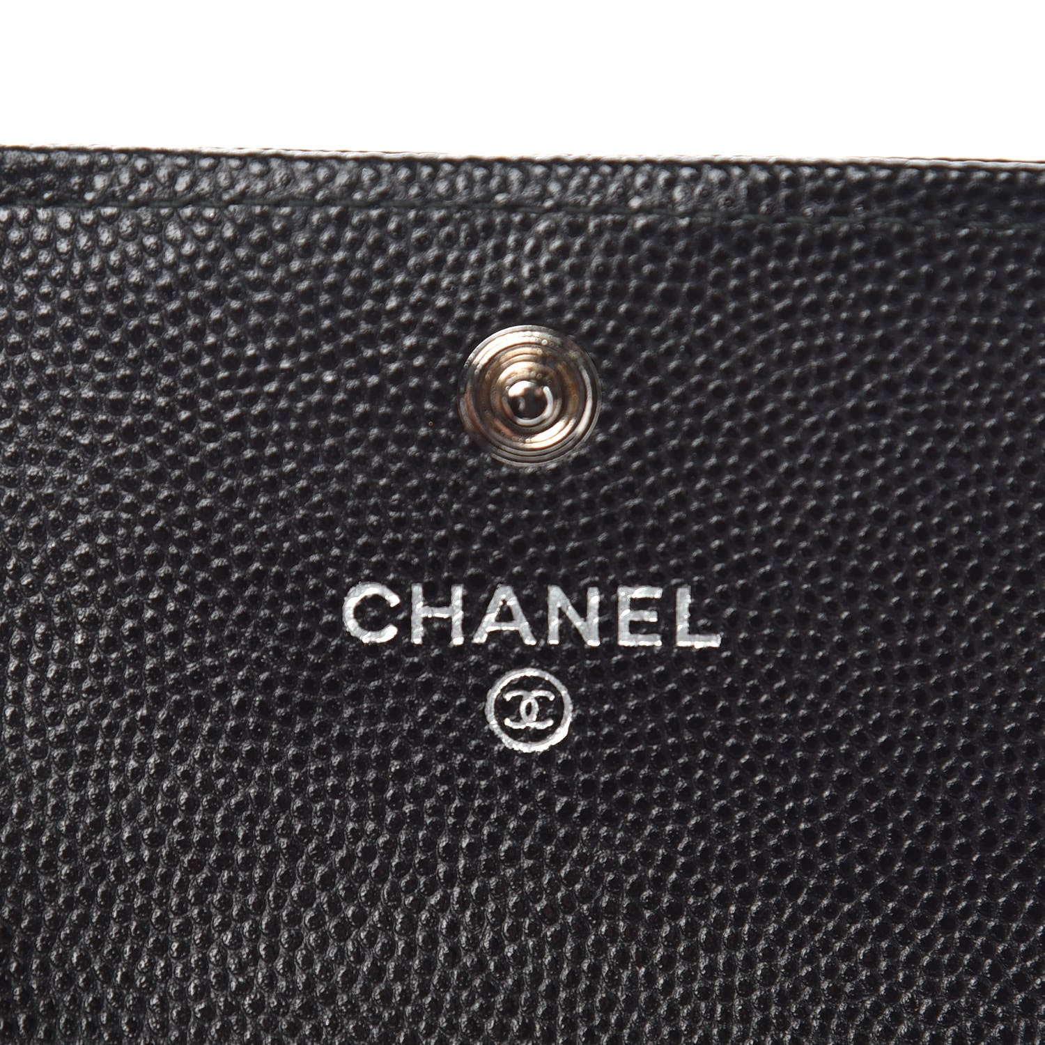 Chanel Caviar Chevron Quilted Boy Card Holder Wallet Black 6 of 8