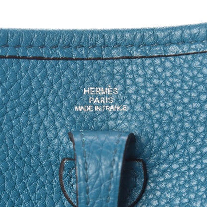 Hermes Taurillon Clemence Amazone Evelyne TPM Bleu Izmir Malachite 7 of 12