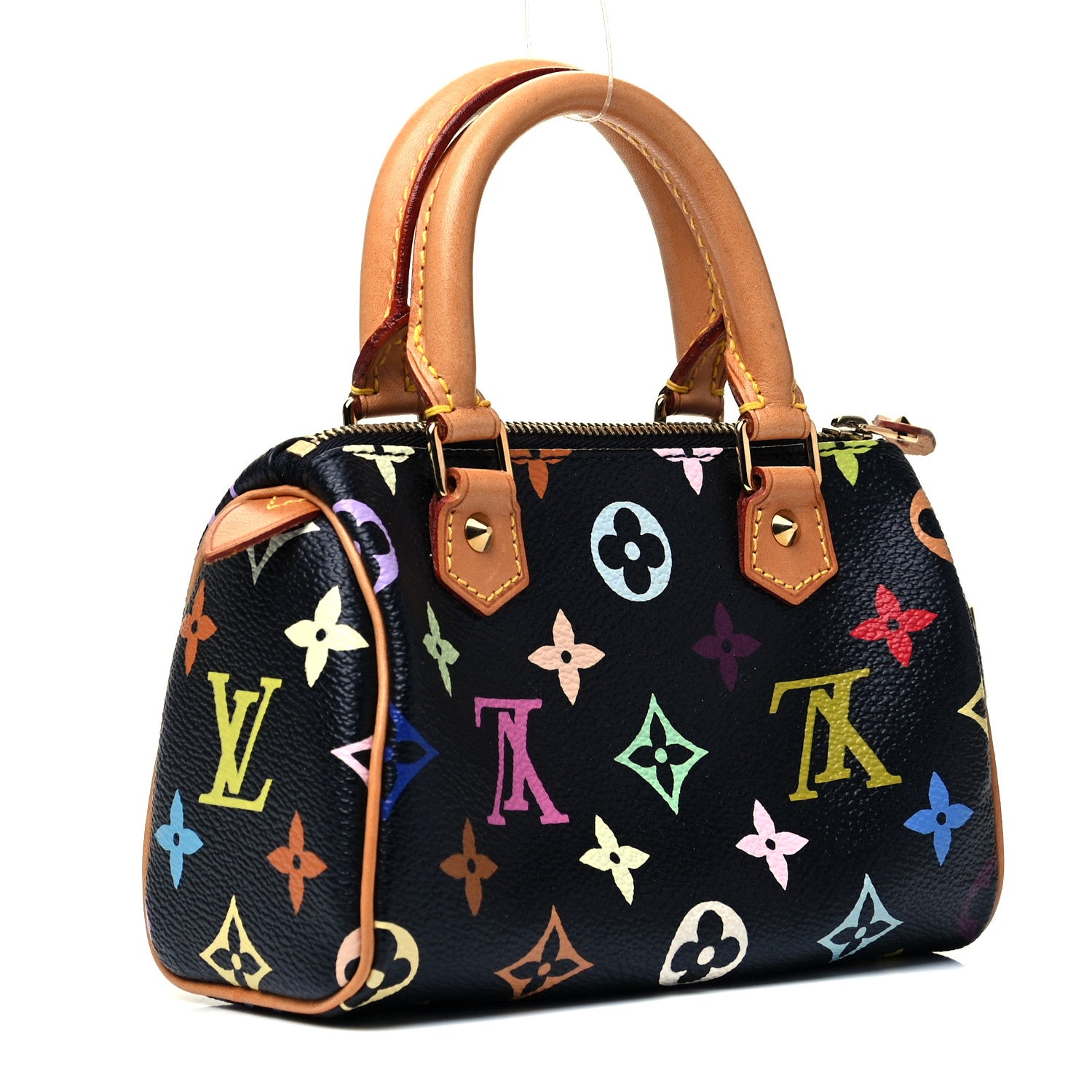 Louis Vuitton Monogram Multicolor Mini Sac HL Speedy Black 3 of 8