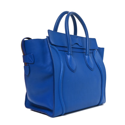 Celine Smooth Calfskin Mini Luggage Royal Blue 3 of 11