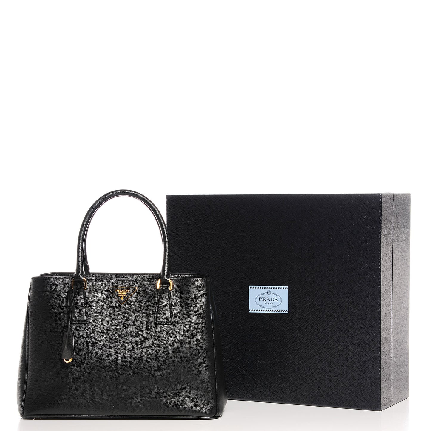 Saffiano Lux Medium Tote Nero Black