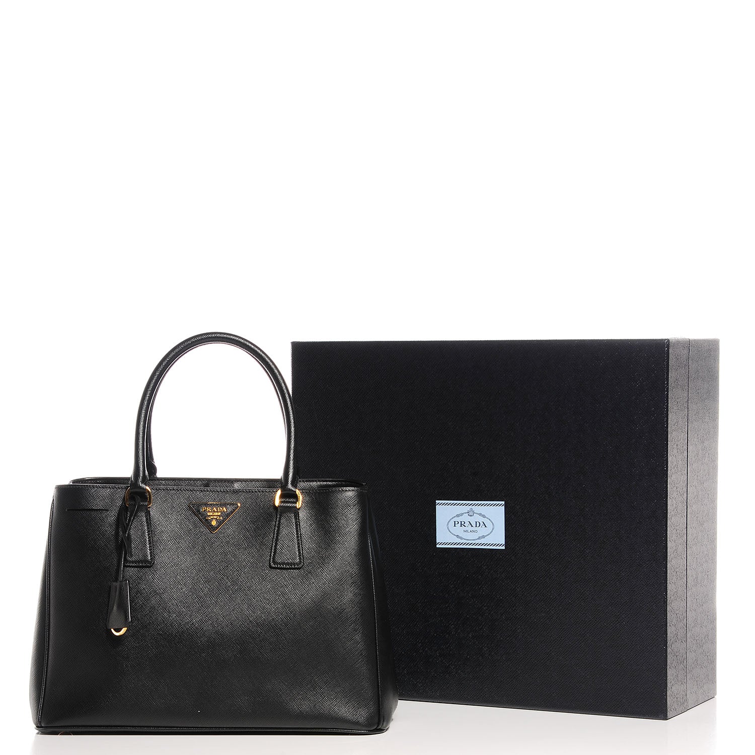 Prada Saffiano Lux Medium Tote Nero Black 4 of 12