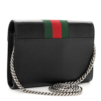 Gucci Calfskin Web Mini Dionysus Chain Wallet Black 3 of 10