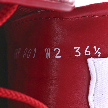Valentino Garavani Calfskin Rockstud Untitled Open Sneakers 36.5 Red 8 of 8