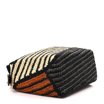 Loewe Raffia Calfskin Small Puzzle Bag Natural Honey Gold 4 of 9