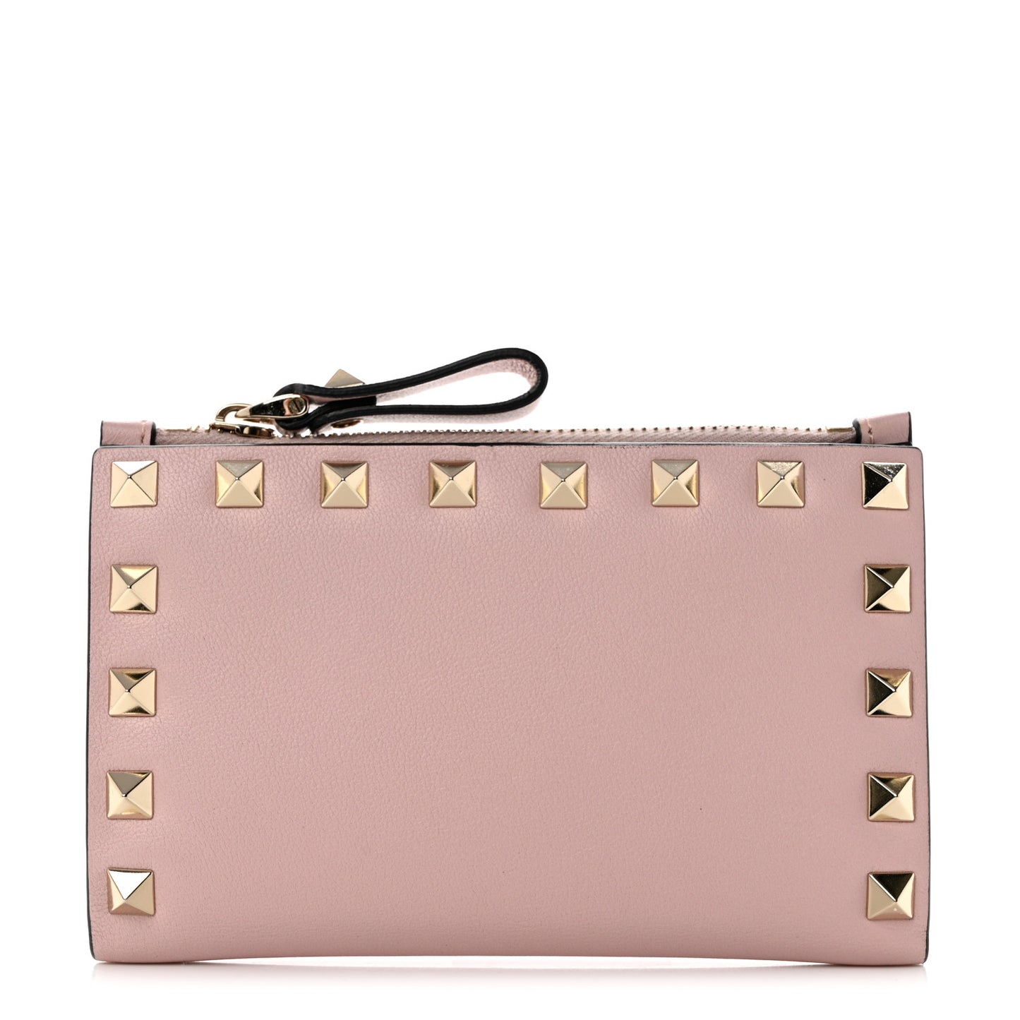 Nappa Rockstud Coin Purse Card Holder Water Rose