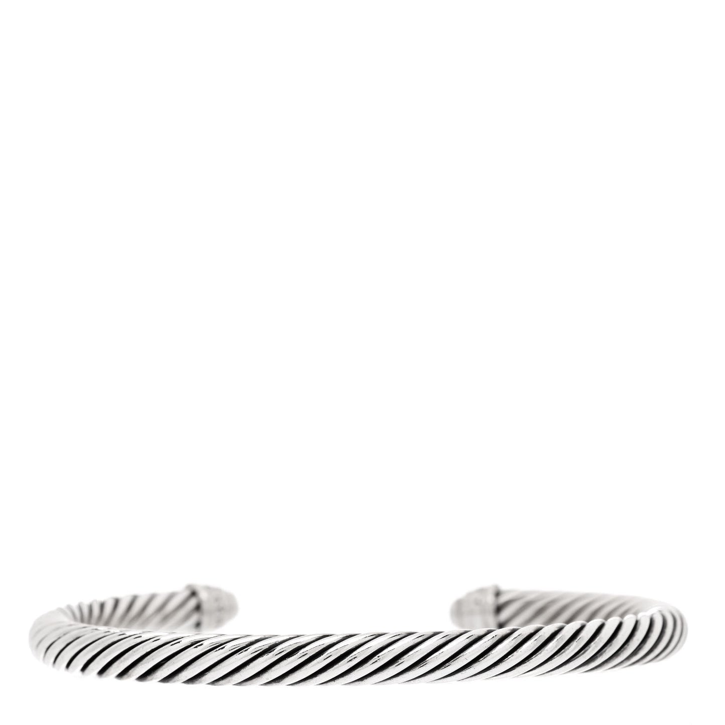 Sterling Silver Diamond 5mm Cable Classics Dome Bracelet