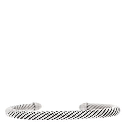 David Yurman Sterling Silver Diamond 5mm Cable Classics Dome Bracelet 2 of 3