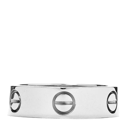 Cartier 18K White Gold 5.5mm LOVE Ring 55 7.25 3 of 4