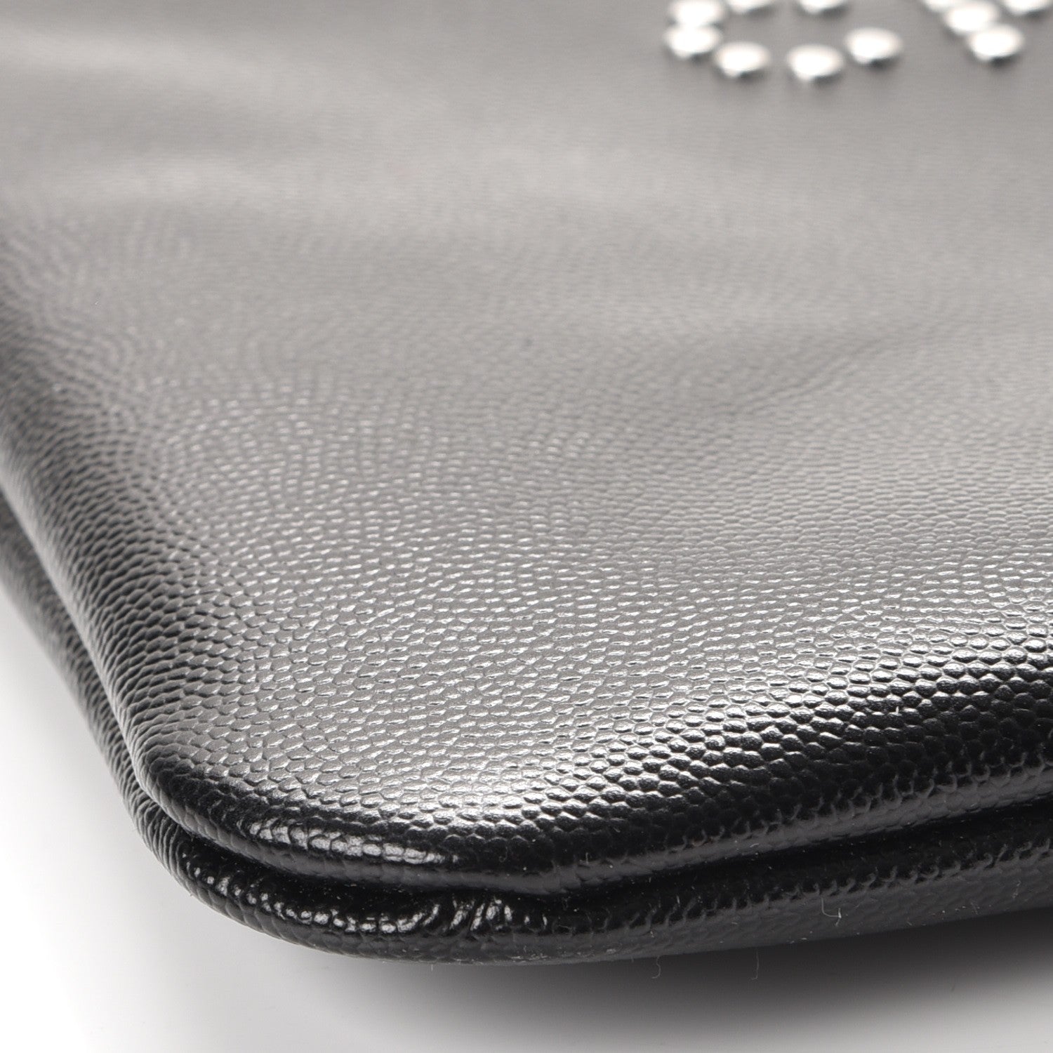 Chanel Caviar Studded Medium Deauville Pouch Black 8 of 10
