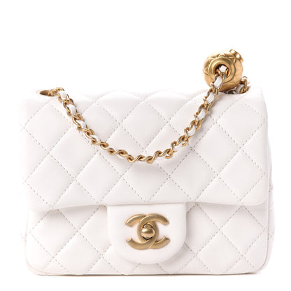Chanel Lambskin Quilted Mini Pearl Crush Flap White 1 of 10