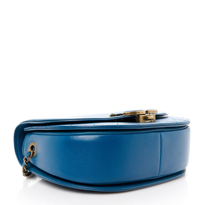 Chanel Shiny Calfskin Goatskin Quilted Medium Coco Curve Messenger Flap Navy 4 of 11