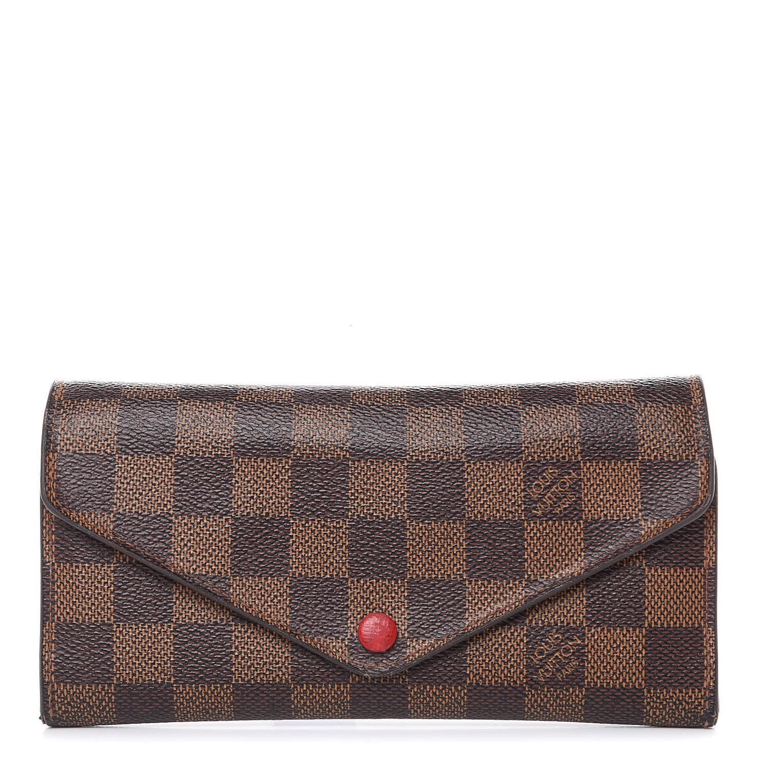 Louis Vuitton Damier Ebene Josephine Wallet Red 1 of 14