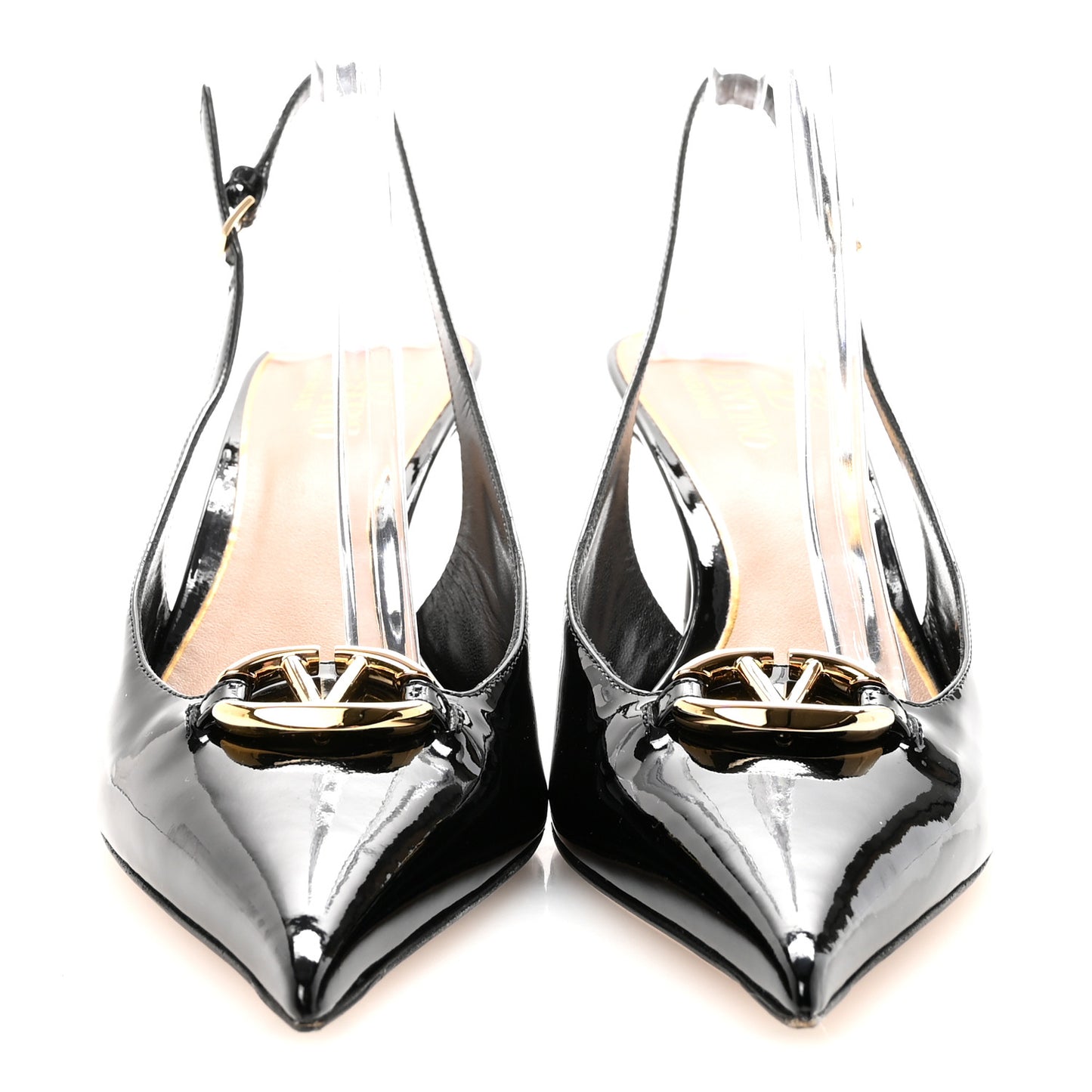 Patent Signature Vlogo Slingback 65mm Pumps 38.5 Black