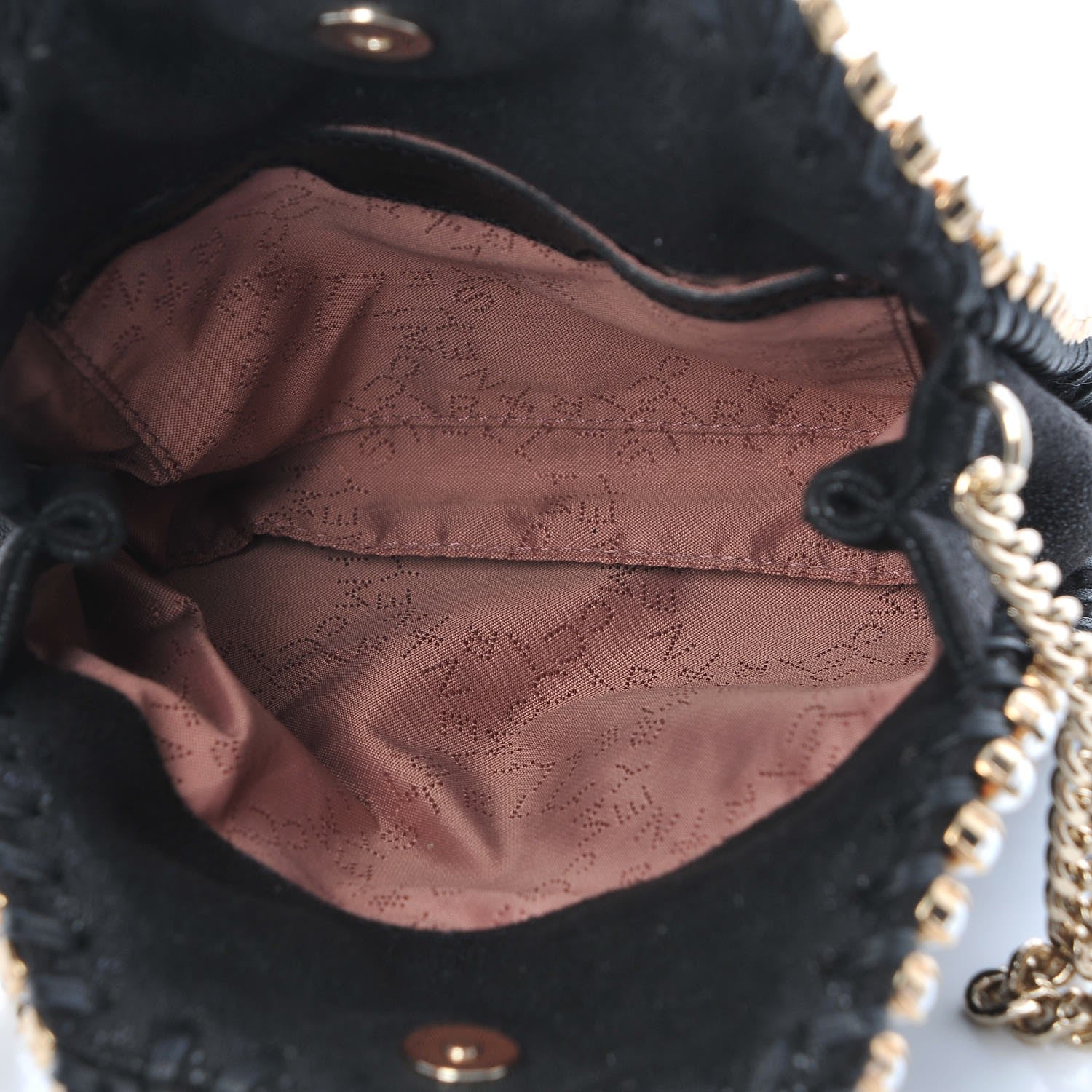Stella McCartney Shaggy Deer Pearl Studded Tiny Falabella Tote Black 5 of 7