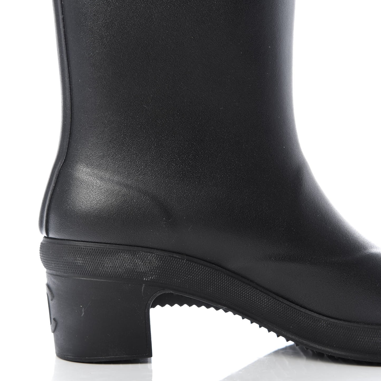 Rubber Logo Rain Boots 36 Black White