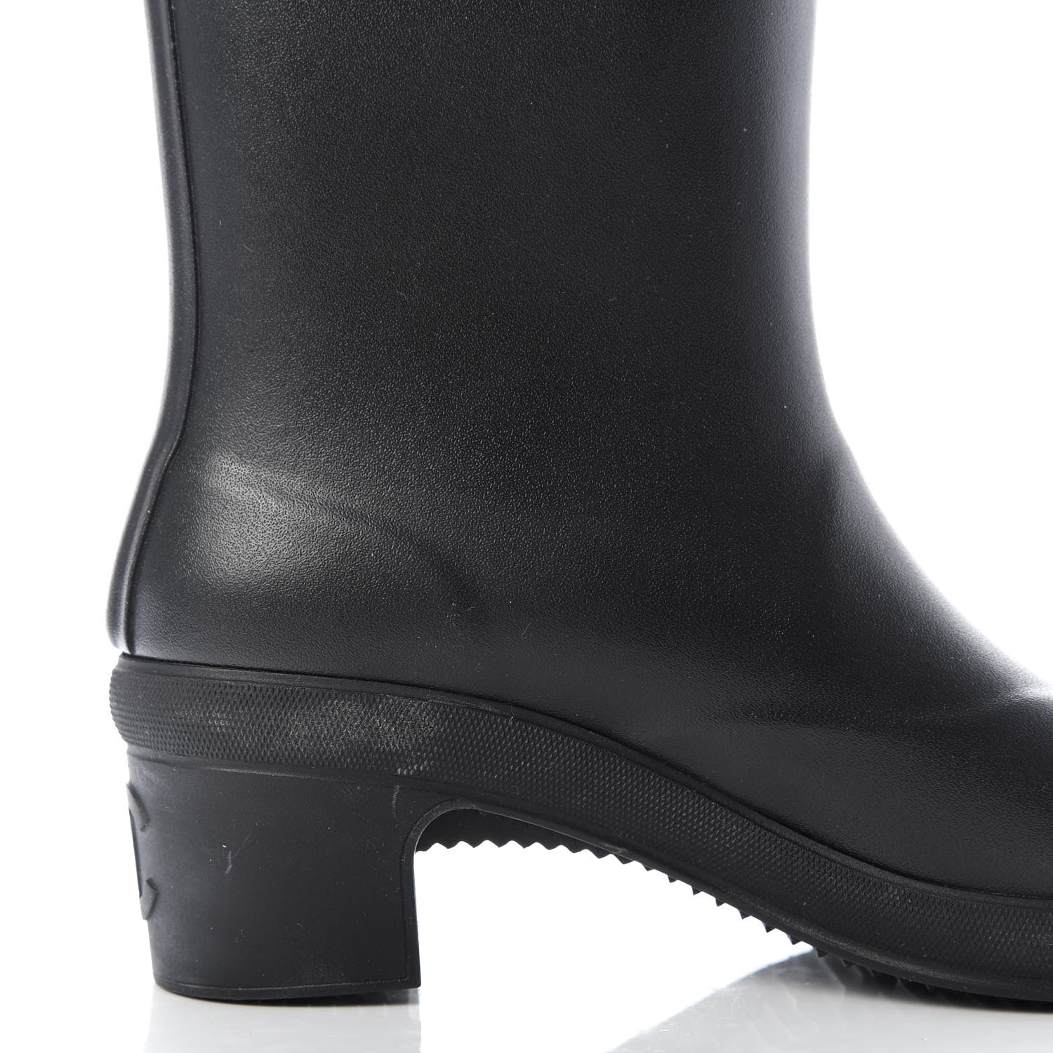Chanel Rubber Logo Rain Boots 36 Black White 12 of 13