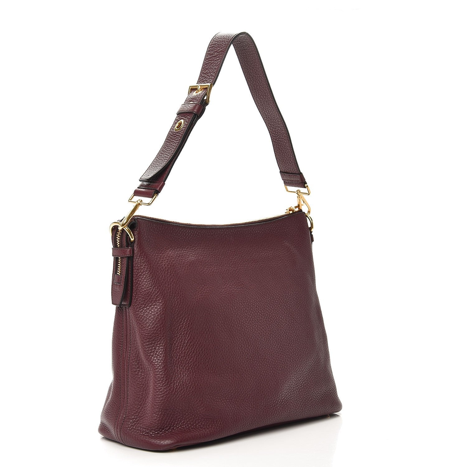 Prada Vitello Daino Hobo Amaranto 3 of 8