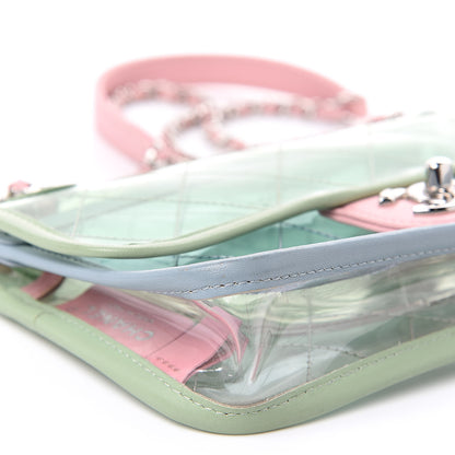 Chanel Lambskin PVC Quilted Mini Coco Splash Flap Blue Green 10 of 11